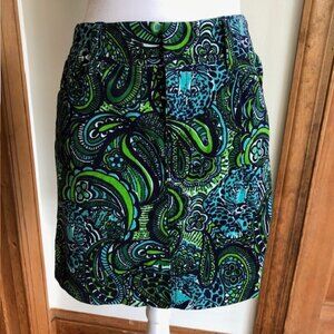 LILLY PULITZER Tulah Navy Master of the House Tiger Paisley Corduroy Ski…
